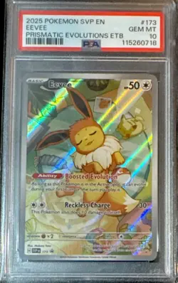 Pokemon Eevee 2025 SVP SV Black Star Promo #173 Prismatic Evolutions ETB PSA 10 - Image 1