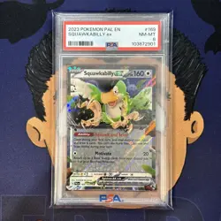 PSA 8 NEAR MINT 2023 Pokemon Paldea Evolved SQUAWKABILLY EX #169 Holo - Image 2