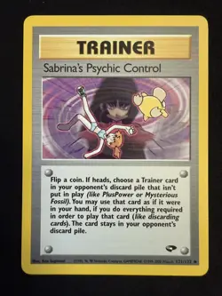 Sabrina's Psychic Control 121/132 Gym Challenge Uncommon LP Pokemon Misty Art - Image 1
