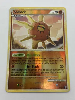 Pokemon TCG Triumphant HGSS Solrock 9/102 Reverse Holo Rare NM/M - Image 1