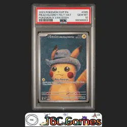 Pikachu Grey Felt Hat Pokemon SVP #085 Black Star Promo Van Gogh PSA 10 - Image 1