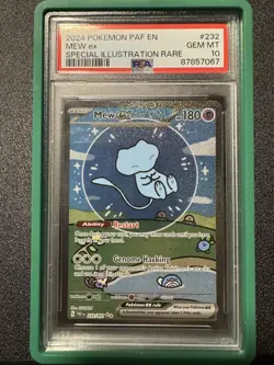 2024 POKEMON PAF EN-PALDEAN FATES SPECIAL ILLUSTRATION RARE #232 MEW EX PSA 10 - Image 1