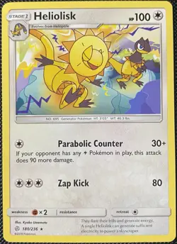 Heliolisk 180/236 Sm-Cosmic Eclipse Regular - Pokemon Card - Image 1