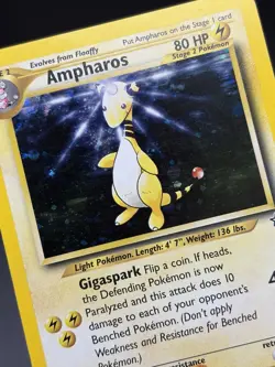 AMPHAROS - Pokemon Card - Neo Genesis - 1/111 - Holo - Unlimited - LP (A) - Image 4