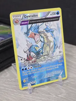 Pokemon Card TCG Gyarados 21/98 Holo Rare Full Art XY Ancient Origins 2015 NM - Image 1
