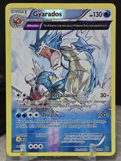 Pokemon Card TCG Gyarados 21/98 Holo Rare Full Art XY Ancient Origins 2015 NM - Image 5