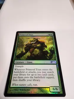 MTG Primeval Titan Promo Card NM Magic The Gathering - Image 3