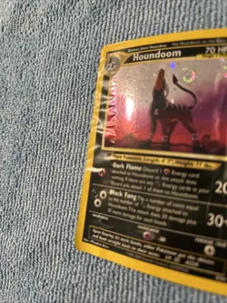 Pokemon TCG Houndoom Neo Revelation Holo Card 8/64 HP -DMG SWIRL - Image 3