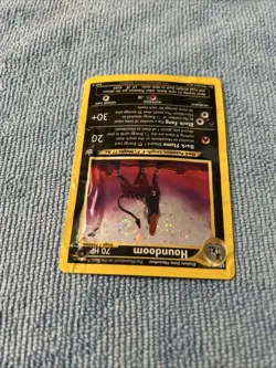 Pokemon TCG Houndoom Neo Revelation Holo Card 8/64 HP -DMG SWIRL - Image 5