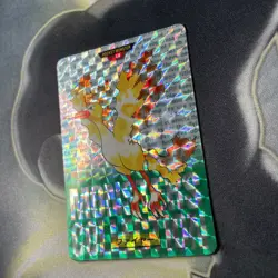 1996 Pokemon Bandai Carddass Green Moltres #146 Japanese prism holo card - Image 4