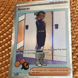 Pokemon Amarys Trainer Full Art Rare Holo Prismatic Evolutions 170/131 Card - Image 3