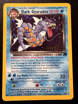 Prerelease Dark Gyarados 8/82 Team Rocket Pokemon Card Holo Foil Rare Swirl HP - Image 1