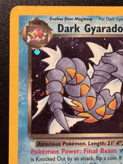 Prerelease Dark Gyarados 8/82 Team Rocket Pokemon Card Holo Foil Rare Swirl HP - Image 3