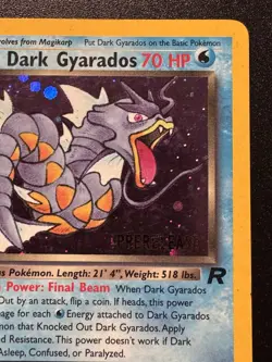 Prerelease Dark Gyarados 8/82 Team Rocket Pokemon Card Holo Foil Rare Swirl HP - Image 4