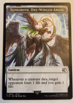 Emblem - Sephiroth, One-Winged Angel Robot Warrior Double-Sided Token Final... - Image 1