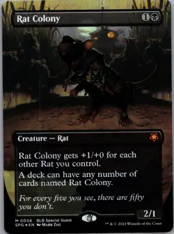 x1 Rat Colony SPG MTG 56 FOIL BORDERLESS MYTHIC M/NM 1x - Image 1