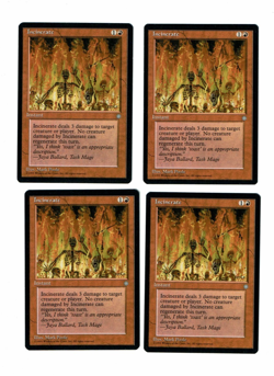 MTG 4x (NM) INCINERATE Ice Age Magic the Gathering Wizards of the Coast - Image 1