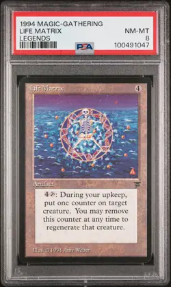 LIFE MATRIX Legends Rare Reserved List PSA 8 MTG [Nostalgium] - Image 1