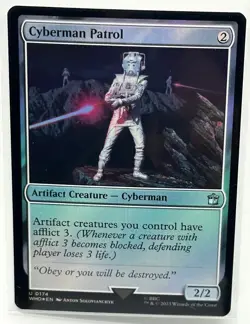 Cyberman Patrol, Doctor Who, MTG Magic the Gathering, FOIL (0174) NM - Image 1