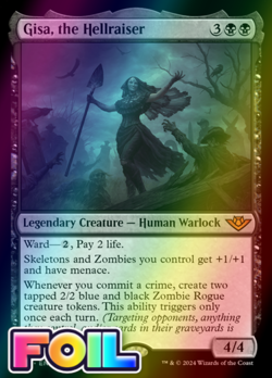 x1 Gisa, the Hellraiser OTJ MTG 89 FOIL MYTHIC M/NM 1x - Image 1