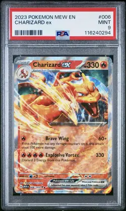 Pokemon TCG 2023 Scarlet & Violet 151 CHARIZARD EX 006/165 Holo PSA 9 MINT - Image 1