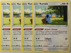 POKEMON 4X KOMALA 149/196 LOST ORIGIN UNCOMMON NEAR MINT-PLAYSET - Image 1