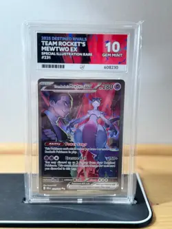 Pokemon TCG - Team Rocket's Mewtwo Destined Rivals 231/182 ACE 10 PERFECT SUBS - Image 1