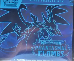Pokemon Mega Evolution Phantasmal Flames Elite Trainer Box Manufacture Sealed - Image 1
