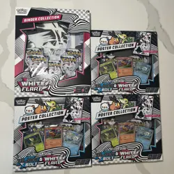 Pokemon Scarlet & Violet: White Flare Sealed Binder + Three Poster Collections ✅ - Image 1
