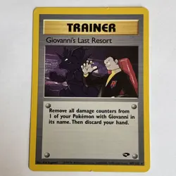 Giovanni's Last Resort 105/132 Gym Challenge WOTC Pokemon TCG Rare 1999 - Image 1