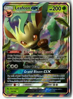 Leafeon GX ⭐ 13/156 Holo Rare GX Ultra Prism 2018 Pokemon NM - Image 1