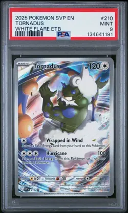 2025 Pokemon SVP Tornadus #210 Black Star Promo PSA 9 – White Flare ETB - Image 2