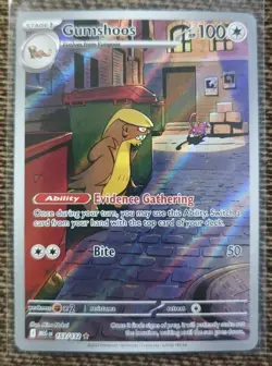 Gumshoos 153/132 Illustration Rare Pokemon Mega Evolution NM MEG EN MINT - Image 1