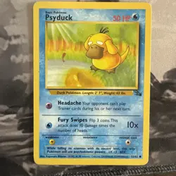Pokemon lot TCG, Vintage, rare, Fossil, Psyduck, Slowpoke, Golem - Image 2