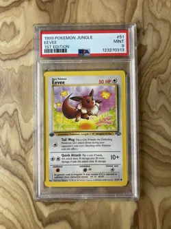 PSA 9 1st Edition Eevee 1999 Pokemon Jungle #51 - Image 1