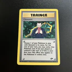 Pokemon Giovanni 104/132 Rare Non Holo Gym Challenge WOTC Trainer Collection - Image 1