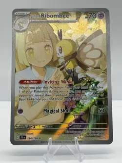 Pokemon TCG Lillie's Ribombee Journey Together 164/159 Illustration Rare - Image 1