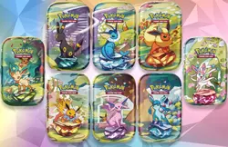 8 Pokemon TCG: Scarlet & Violet Prismatic Evolutions Mini Tins - Factory Sealed - Image 2