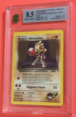 Pokemon 2000 Gym Heroes Rocket's Hitmonchan 👊🏼 11/132 Holo Rare NM - Mint+ 💎 - Image 2