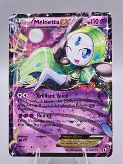 Pokemon Meloetta EX RC11/RC25 Radiant Collection LP - Image 1
