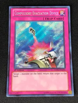 YUGIOH COMPULSORY EVACUATION DEVICE LCJW-EN295 1ST SECRET (NM) - Image 1