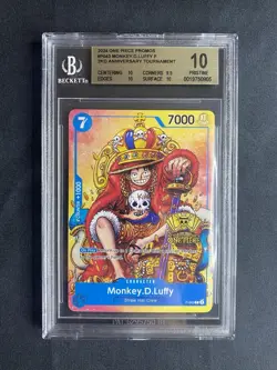 BGS 10 - Monkey D. Luffy P-043 - One Piece 2nd Anniversary Tournament Promo - Image 2