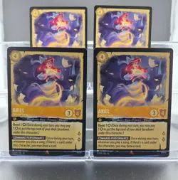 Disney Lorcana Ariel - Ethereal Voice 17/204 Whispers in the Well Rare 4 Cards - Image 1