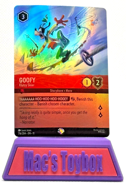 Disney Lorcana Winterspell GOOFY Klutzy Skier Epic Foil #216/204 - Image 1
