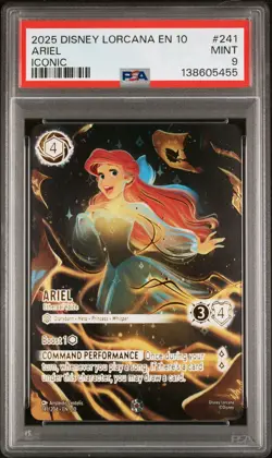 Disney Lorcana Whispers in the Well ARIEL Ethereal Voice 241/204 ICONIC PSA 9 - Image 1