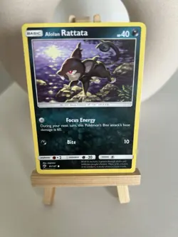 Pokemon Sun & Moon Burning Shadows TCG Card Alolan Rattata 81/147 - Image 1