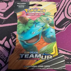 Pokemon Sun & Moon Team Up Booster Pack 10 Cards Venusaur & Celebi - Image 1