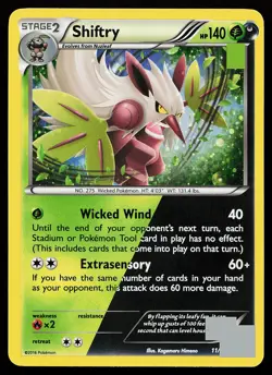Shiftry 11/114 Holo Rare XY Steam Siege Pokemon Card - Image 1