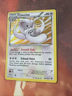 Pokemon Cinccino 105/113 Legendary Treasures Reverse Holo Uncommon Card English - Image 1