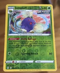 Jumpluff 004/203 Reverse Holo Rare SWSH07: Evolving Skies Pokemon Card - Image 1